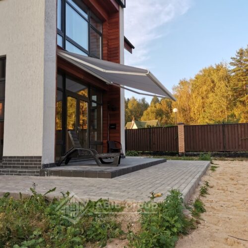 Фотографии выполненных работ компании «ABIE-GROUP» кассетной маркизы Cassette. с.Никольское, поселение Вороновское, г.Москва.